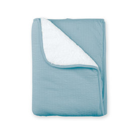 Blanket Pady tetra jersey + teddy 75x100cm CADUM Mineral blue